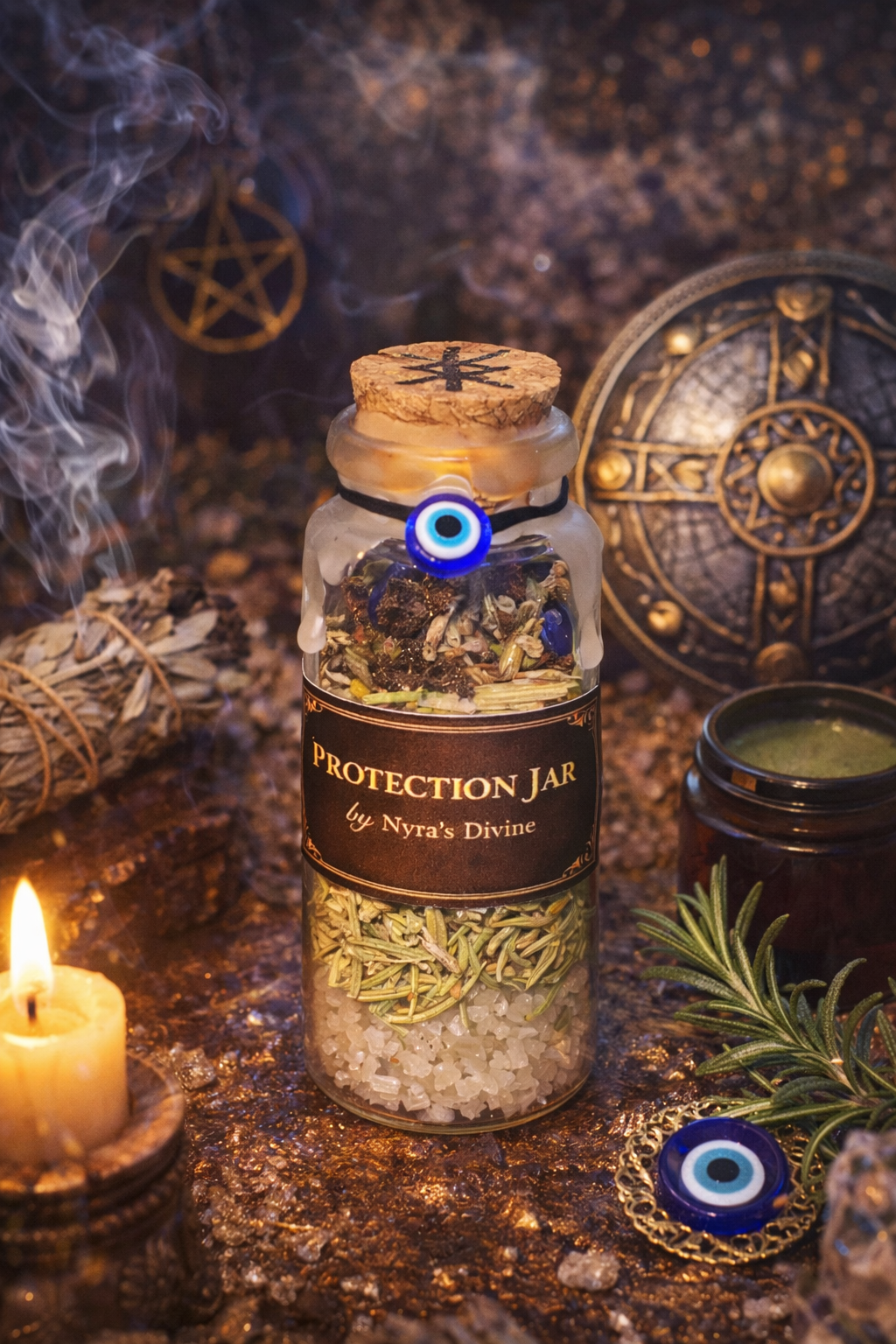 Protection Jar - Sort en bouteille